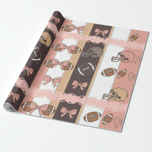 Papel De Regalo Fútbol Coquette Arco Iris Estampado de Leopardo (6