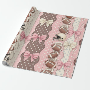 Papel De Regalo Fútbol Coquette Arco Iris Estampado de Leopardo (9