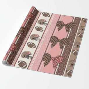 Papel De Regalo Fútbol Coquette con estampado de leopardo (2)