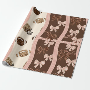 Papel De Regalo Fútbol Coquette con Estampado de Leopardo (4)