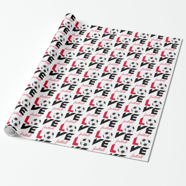 Papel De Regalo Fútbol de amor (Desenrollado)