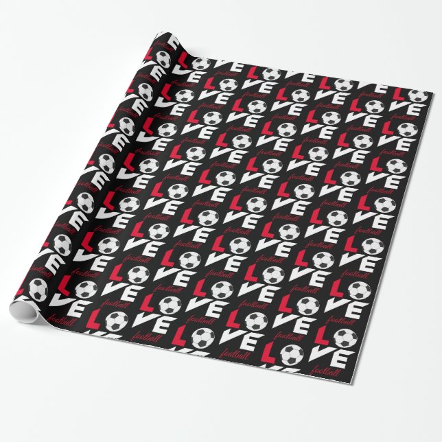 Papel De Regalo Fútbol de amor (Desenrollado)