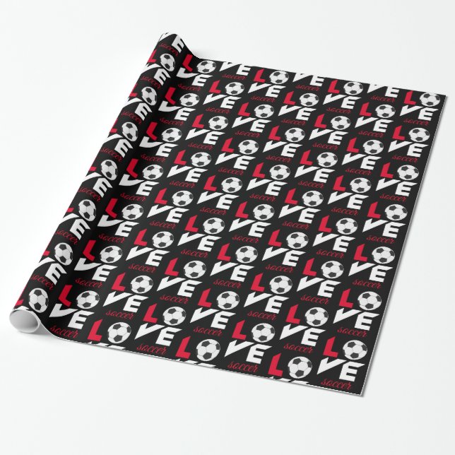 Papel De Regalo Fútbol de amor (Desenrollado)