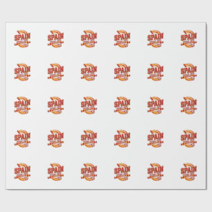 Papel De Regalo Fútbol España 2026 Fútbol Negrita Tipografía País