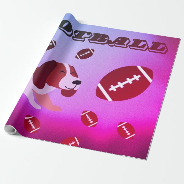 Papel De Regalo Fútbol Furado Fun Purpple inspirado en la pipa (Desenrollado)