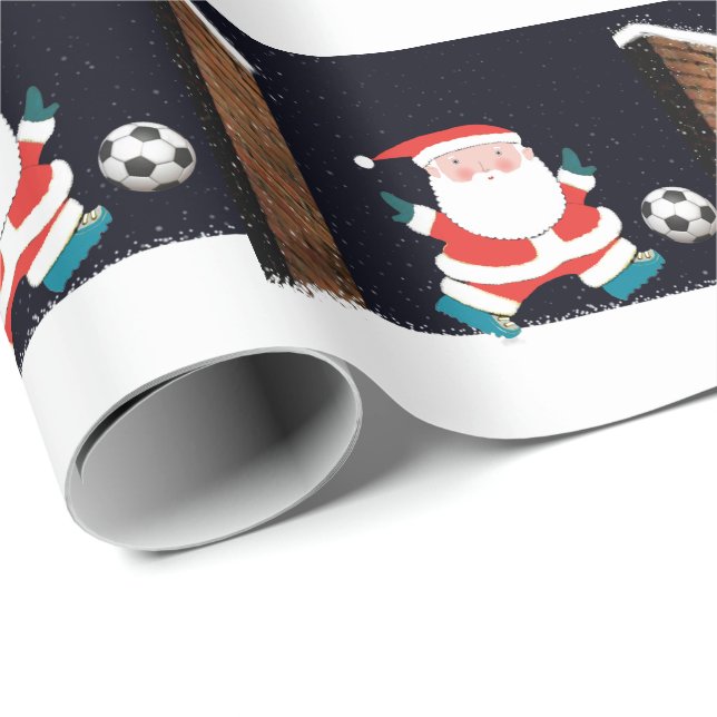 Papel De Regalo Fútbol Navidad (Esquina del rollo)