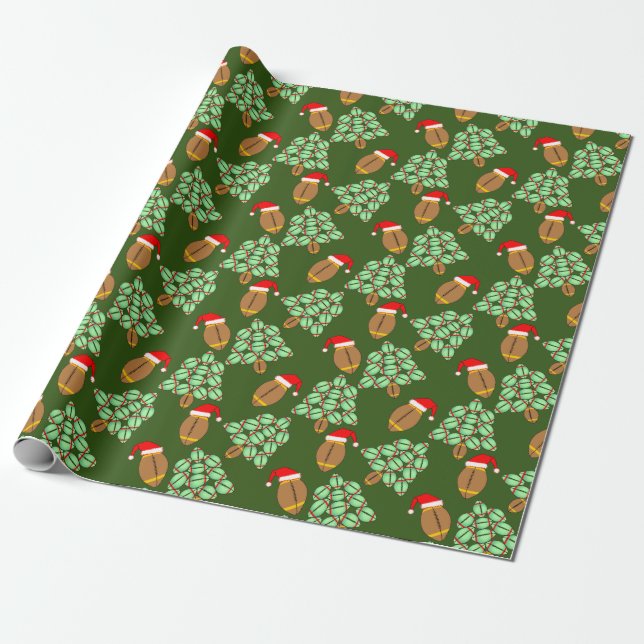 Papel De Regalo Fútbol navidad (Desenrollado)