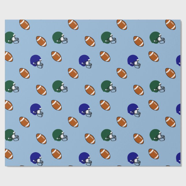 Papel De Regalo Fútbol y cascos (Superficie plana)