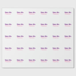 Papel De Regalo Futura Sra agregar nombre novia parte despedida de