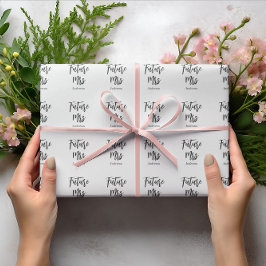 Papel De Regalo Futuro Sra Bridal Shower Black White