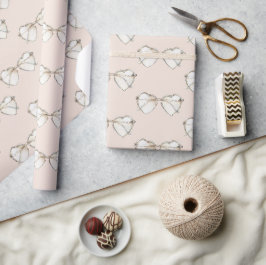 Papel De Regalo Gafas de Corazón de Crema Rosada