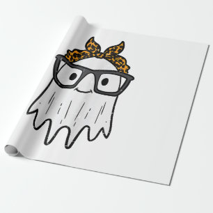 Papel De Regalo Gafas de Fantasma de Halloween Lindas