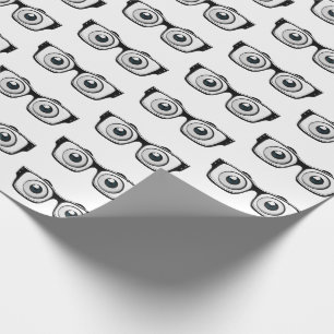 Papel De Regalo gafas de marco negro con pestañas