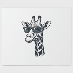 Papel De Regalo Gafas de sol de jirafa geniales Camiseta con graba