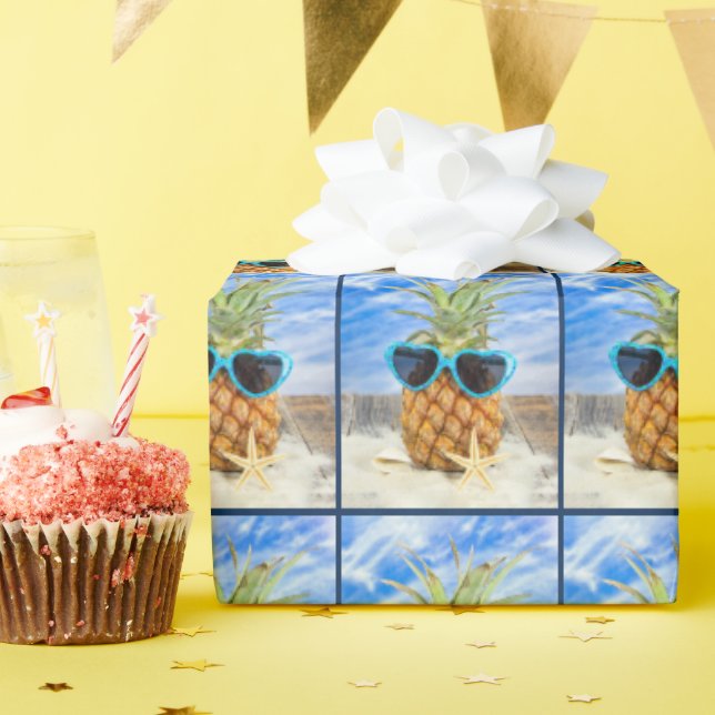Papel De Regalo Gafas de sol en piña (Fiesta de cumpleaños )