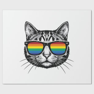 Papel De Regalo Gafas de sol vintage arcoíris Diseño de camiseta O