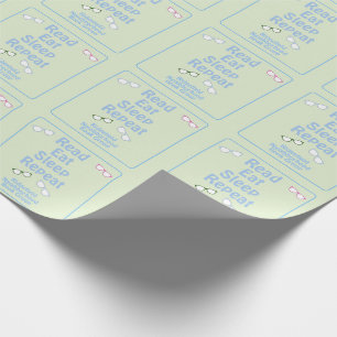 Papel De Regalo Gafas Read Eat Sleep Repeat 
