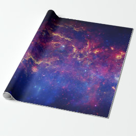 Papel De Regalo Galaxia Espacio Exterior Sky Stars Celestial Azul