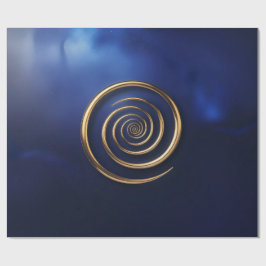 Papel De Regalo Galaxia Espiral Dorada