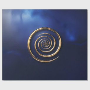 Papel De Regalo Galaxia Espiral Dorada