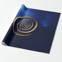 Papel De Regalo Galaxia Espiral Dorada