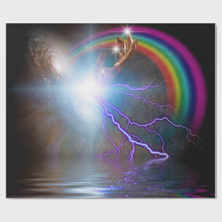 Papel De Regalo Galaxia y arco iris