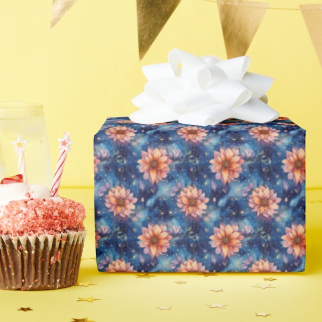 Papel De Regalo Galaxy Bloom (Fiesta de cumpleaños )
