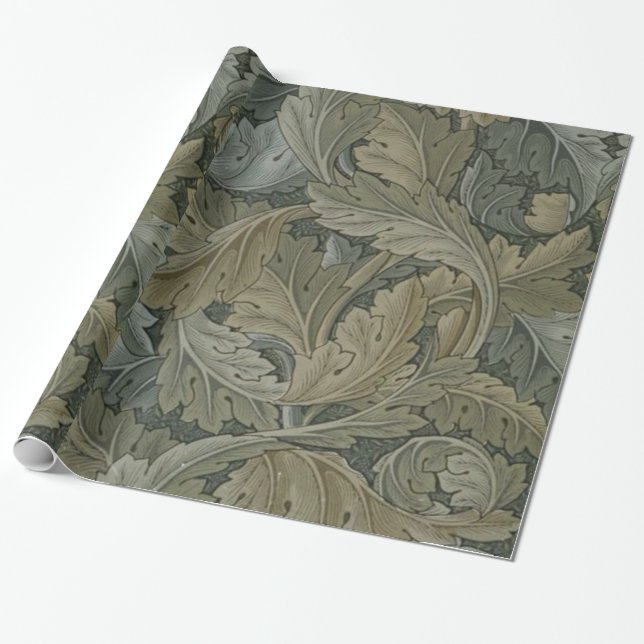 Papel De Regalo Galería de motivos Acanthus de William Morris (Desenrollado)