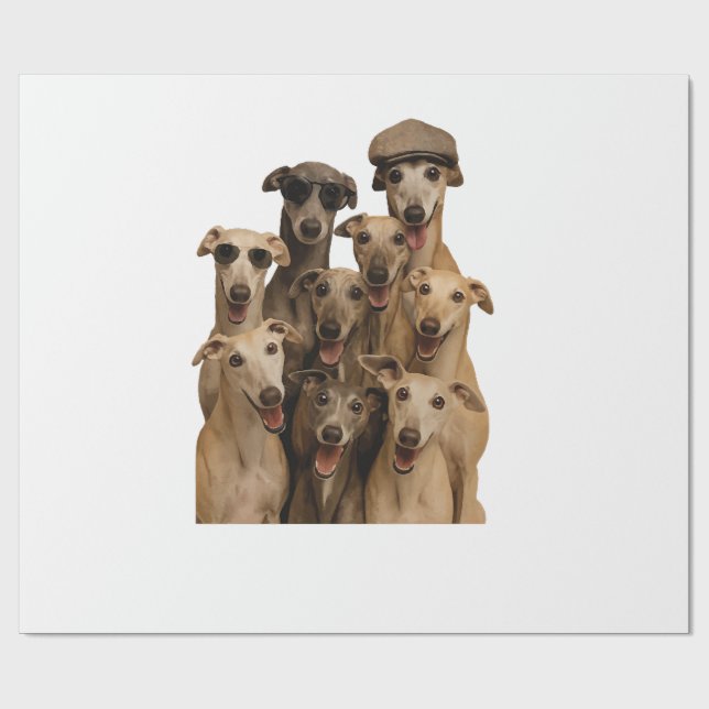 Papel De Regalo Galgo (Superficie plana)