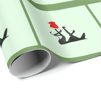 Papel De Regalo Galgo el dormir de las Felices Navidad