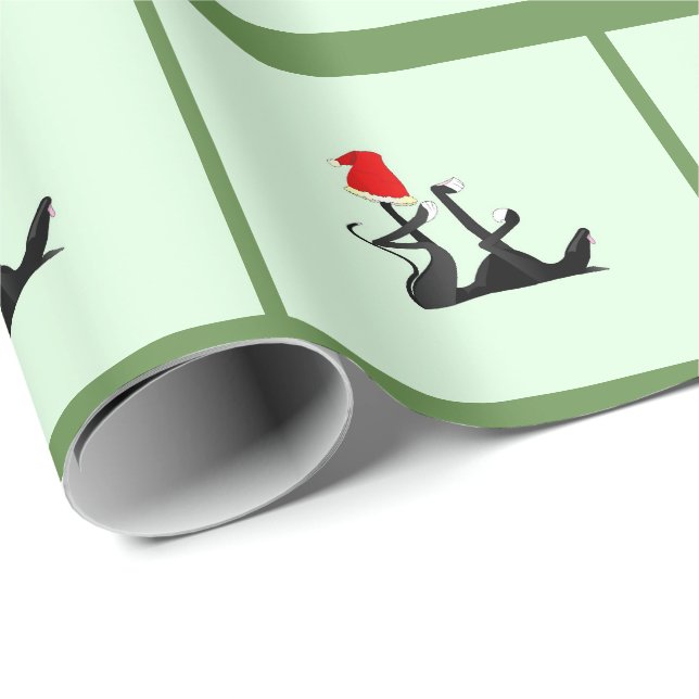 Papel De Regalo Galgo el dormir de las Felices Navidad (Esquina del rollo)