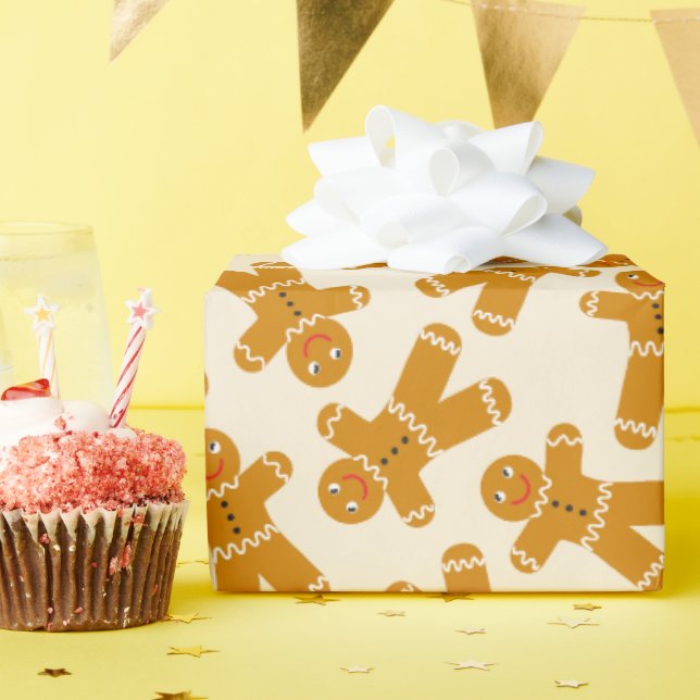 Papel De Regalo Galleta de pan de jengibre con crema (Fiesta de cumpleaños )