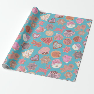 Papel De Regalo Galletas adorables decoradas con pan de jengibre