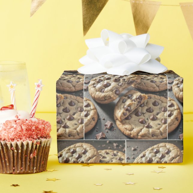 Papel De Regalo Galletas de chocolate chip Deliciosas (Fiesta de cumpleaños )