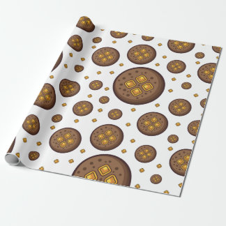 Papel De Regalo Galletas de chocolate chip sabrosas patrón sin fis