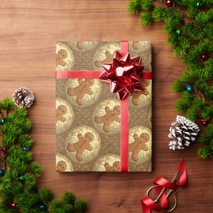 Papel De Regalo Galletas de Hombre de Jengibre Estilo Vintage