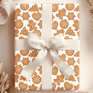 Papel De Regalo Galletas de Hombre de Jengibre Navideñas Lindas