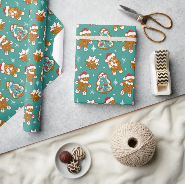 Papel De Regalo Galletas de jengibre de Navidad (Artesanía)