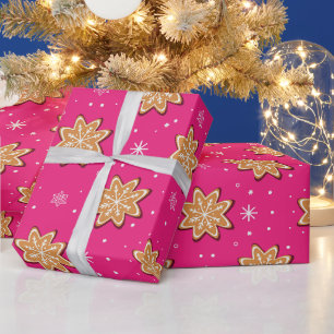 Papel De Regalo Galletas de jengibre modernas de Navidad