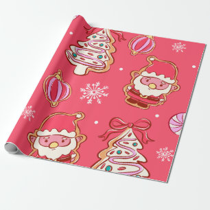 Papel De Regalo Galletas de Jengibre Navideñas