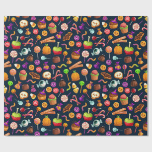 Papel De Regalo Galletas y dulces de Halloween