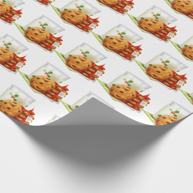 Papel De Regalo Galletas y leche para Santa (Esquina)