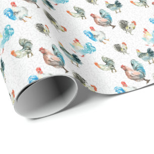 Papel De Regalo Gallinas Country Hens Amantes del Pollo