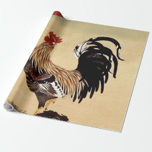 Papel De Regalo Gallo cantando de Ito Jakuchu