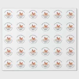 Papel De Regalo Gallo de Acuarela Rústica | Huevos Frescos de Gran