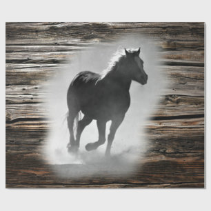 Papel De Regalo Gallopaje de caballos salvajes