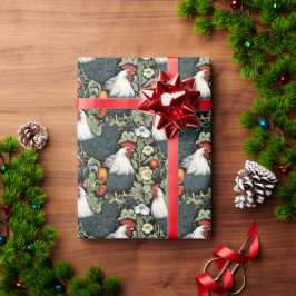 Papel De Regalo Gallos en el Green Garden estilo William Morris