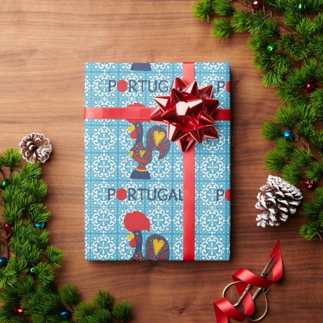 Papel De Regalo Galo de Barcelos, Portugal (Regalo de vacaciones)