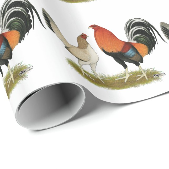Papel De Regalo Gamefowl Wheatens (Esquina del rollo)