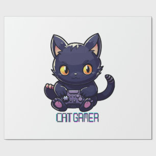 Papel De Regalo Gamer de gatos